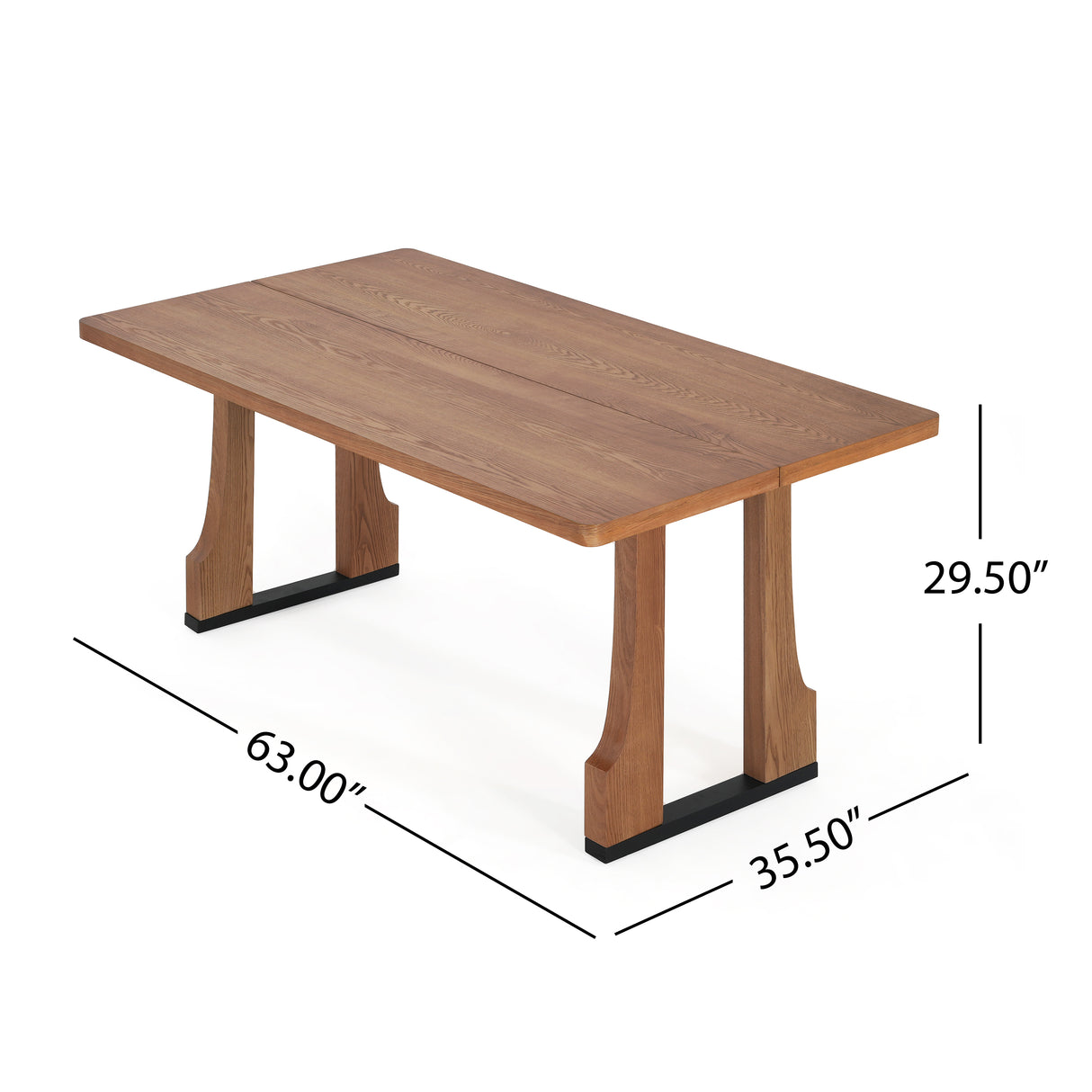 63" Rectangular Dining Table (Natural Color)