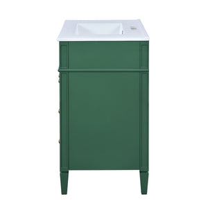Bathroom Vanity With Top Sink, 2 Drawers & Tip Out Drawer