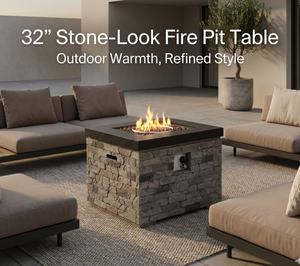 32-Inch Outdoor Fire Pit Table