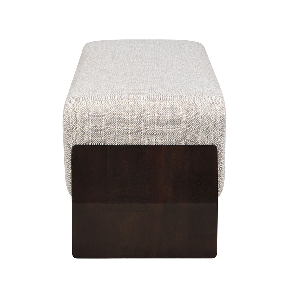 Bench With Thick Soft Cushions For 3 People - Brown Beige