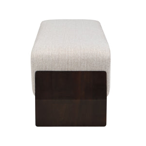 Bench With Thick Soft Cushions For 3 People - Brown Beige