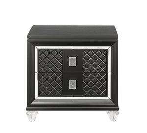 Sawyer - Metallic Nightstand - Gray - Best Buy Furniture