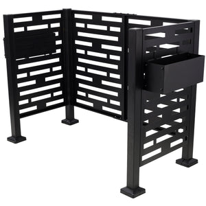 4x2 Ft Metal Air Conditioner Fence with Planter Boxes