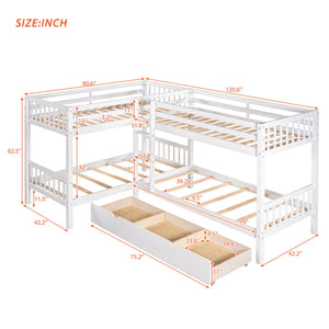 L Shaped Bunk Bed With Drawers