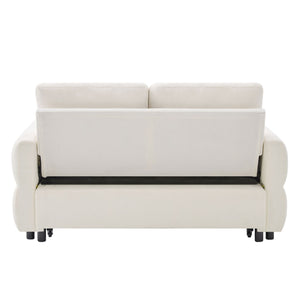 Convertible Sofa Bed Loveseat With Adjustable Backrest And USB Ports
