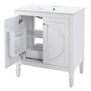 30" No Assembly Needed Vintage Bathroom Vanity