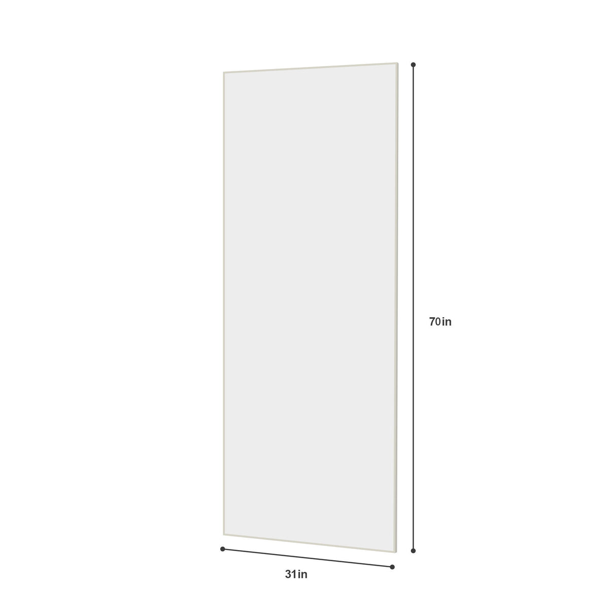 Modern Full Length Mirror With High Definition Shatter Proof Glass And Aluminum Alloy Frame