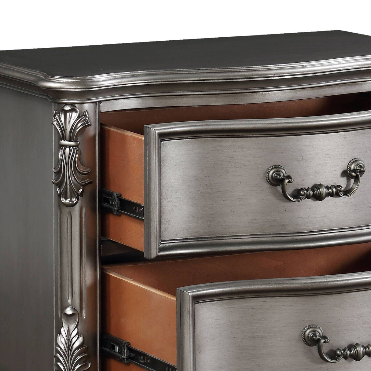 Ariadne - Nightstand - Antique Silver - Best Buy Furniture