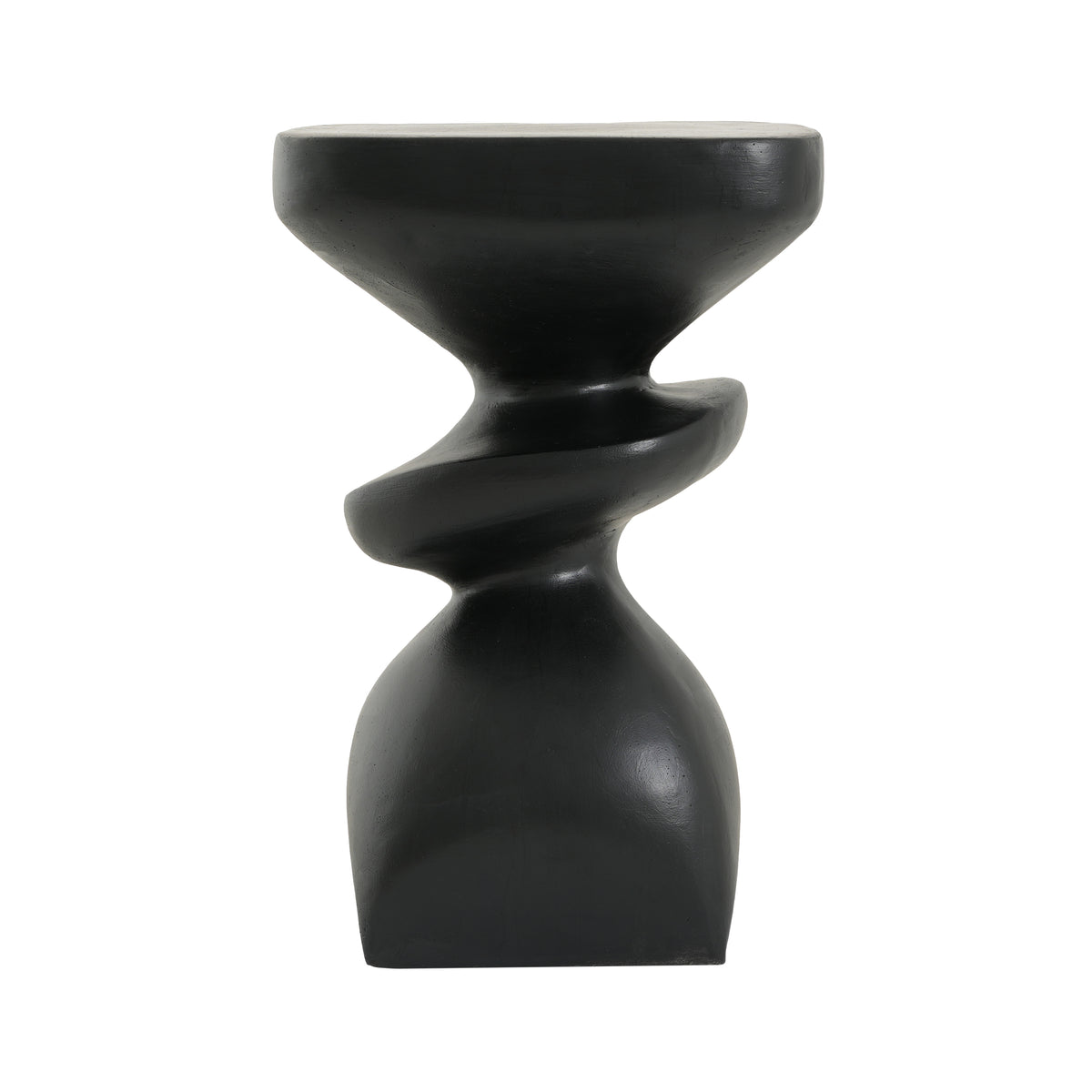 Black Abstract Tiered MGO Side Table
