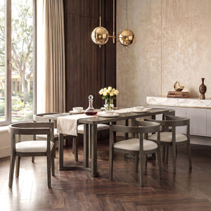 TREXM 7 Piece Dining Table Set for 6