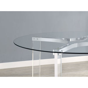Uptown - 5 Piece Round Dining Set - Chrome