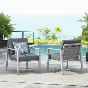 Modern Lounge Chair With Rope Accents And Cushions - Best Buy Furniture