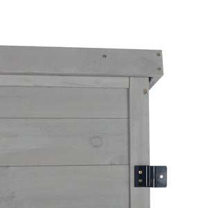 Outdoor Storage Shed With Vertical Tool Cabinet For Backyard