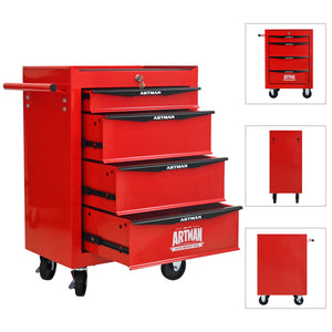 Rolling Metal Tool Chest with 4 Drawers