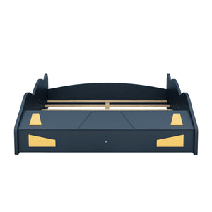Race Car Shaped Platform Bed With Wheels And Storage