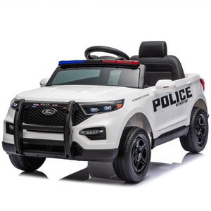 Licensed Ford Police 12V Ride-On Truck with Parental Remote Control