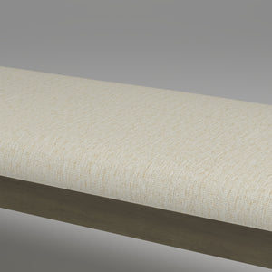 Farmhouse Upholstered Bed Bench, 59.8-Inch, Beige Linen with Rubberwood Legs
