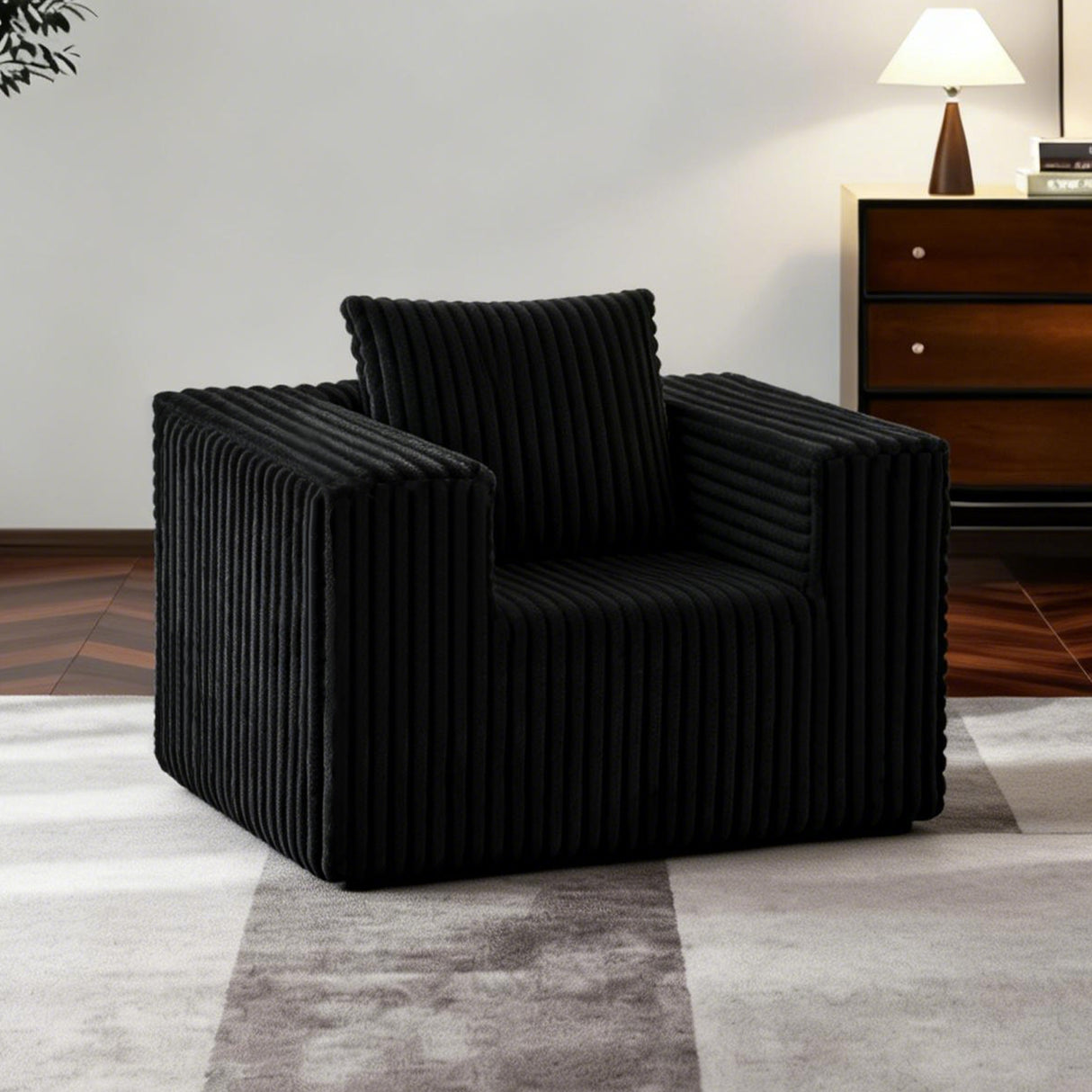 Small Boneless Sofa Chair, No Assembly Couch in a Box Memory Foam Mini Cloud Reading Chair with Throw Pillow for Living Room Bedroom Playroom