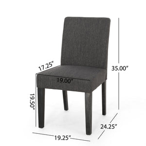 Contemporary Dining Chair With Upholstered Seating And Tapered Legs