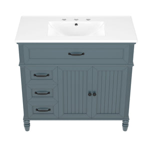 Bathroom Vanity With Sink, Freestanding Cabinet & Drawers