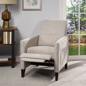 Kiersten - Contemporary Fabric Pushback Recliner - Best Buy Furniture