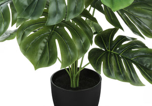 24" Tall, Artificial Plant, Monstera, Indoor, Faux, Fake, Table, Greenery, Potted, Real Touch, Decorative - Green / Black - Best Buy Furniture