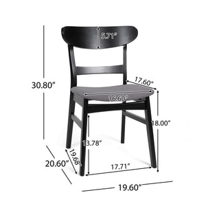 Modern Dining Chair With Upholstered Seat And Wood Frame