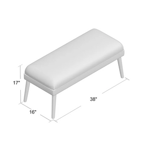 38 Inch Wide Rectangle Ottoman Bench Footstool