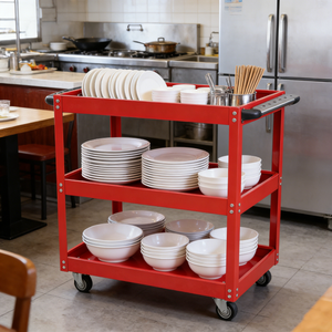 Tool Cart on Wheels - 3 Tier Rolling Mechanic Tool Cart