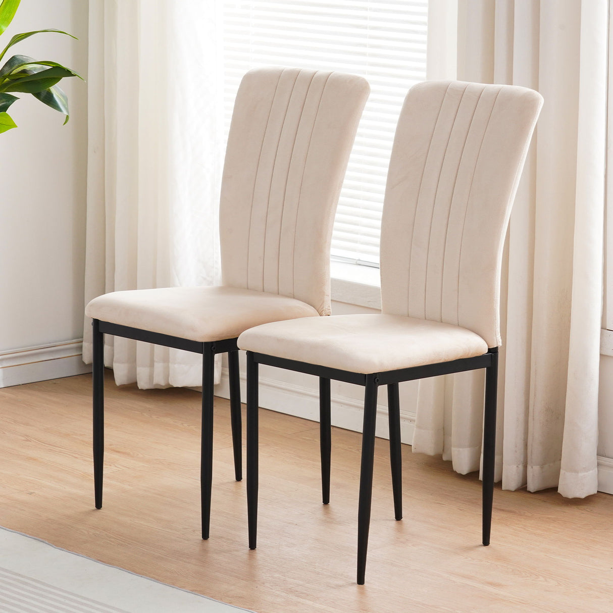 Velvet Dining Chairs For Dining Room (Set of 4)