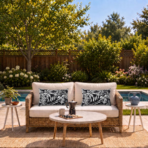 4 Pack Outdoor Lumbar Pillows with Inserts
