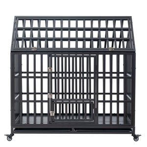 Heavy Duty Dog Crate Lockable Wheels