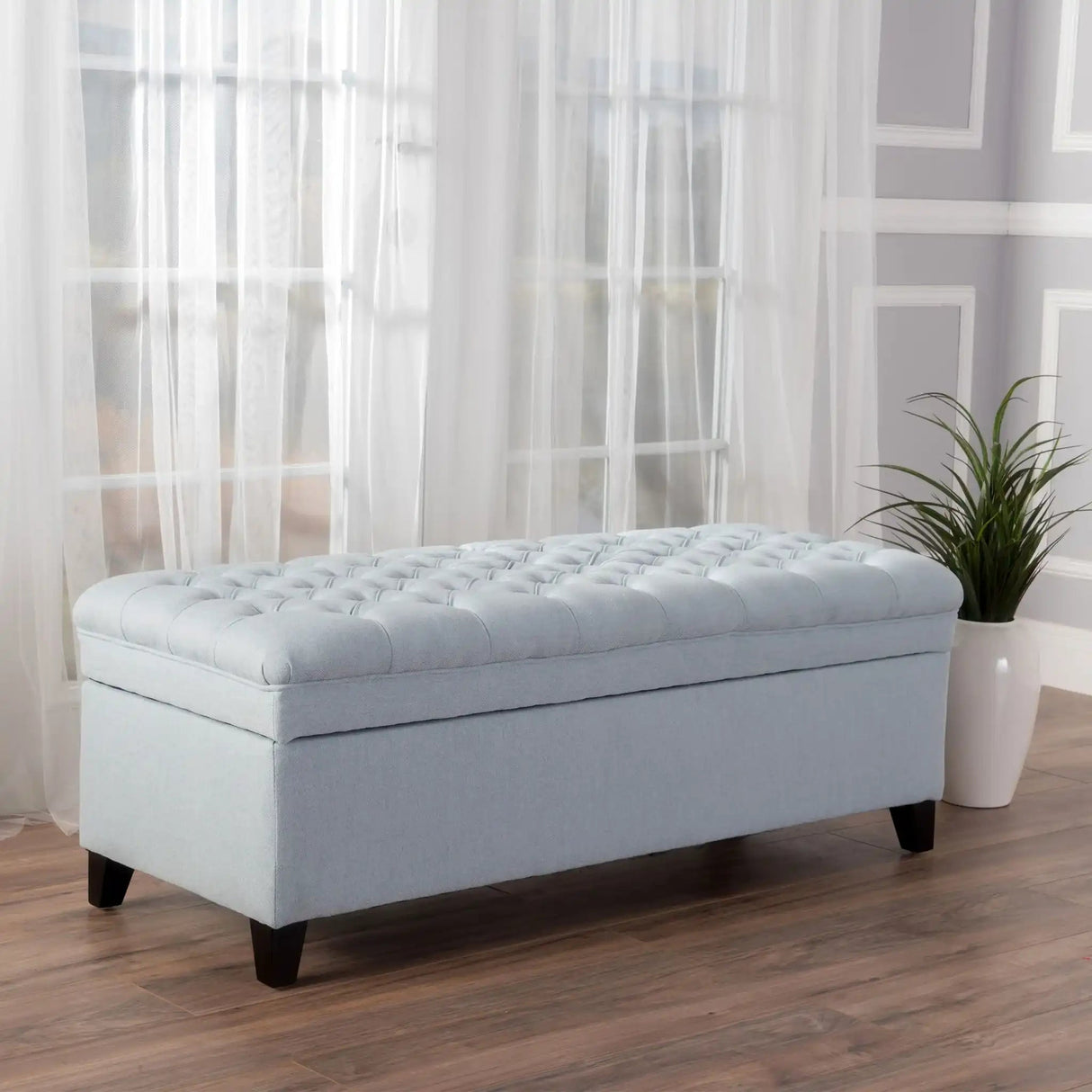 Juliana - Storage Ottoman With Birch Legs - Best Buy Furniture