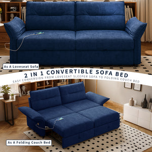 Multi-Functional 85-Inch Convertible Sofa Bed