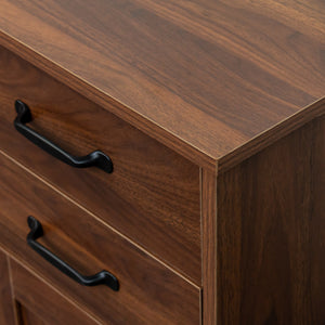 Modern Wood Buffet Sideboard with 2 Doors, 1 Storage & 2 Drawers