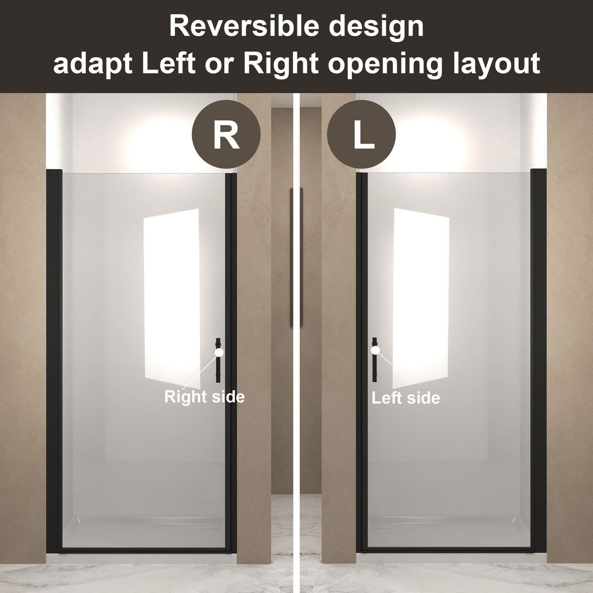 Shower Door With Glass And Explosion Proof Safety Film