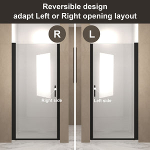 Shower Door With Glass And Explosion Proof Safety Film