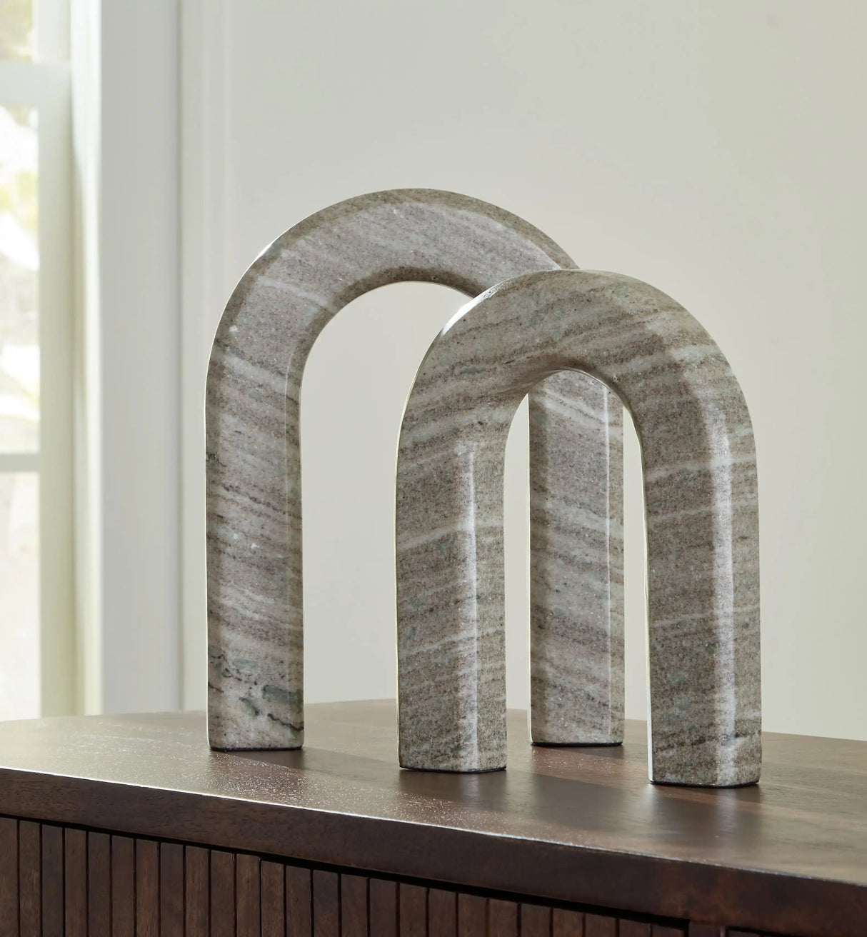 Keithton - Sculpture Set (Set of 2) - Taupe - Best Buy Furniture