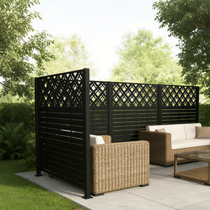 W48'' x H47.3'' x 2 Panels Metal Privacy Screen