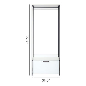 Fiona - Contemporary Wood And Metal Walk In Closet With Drawers