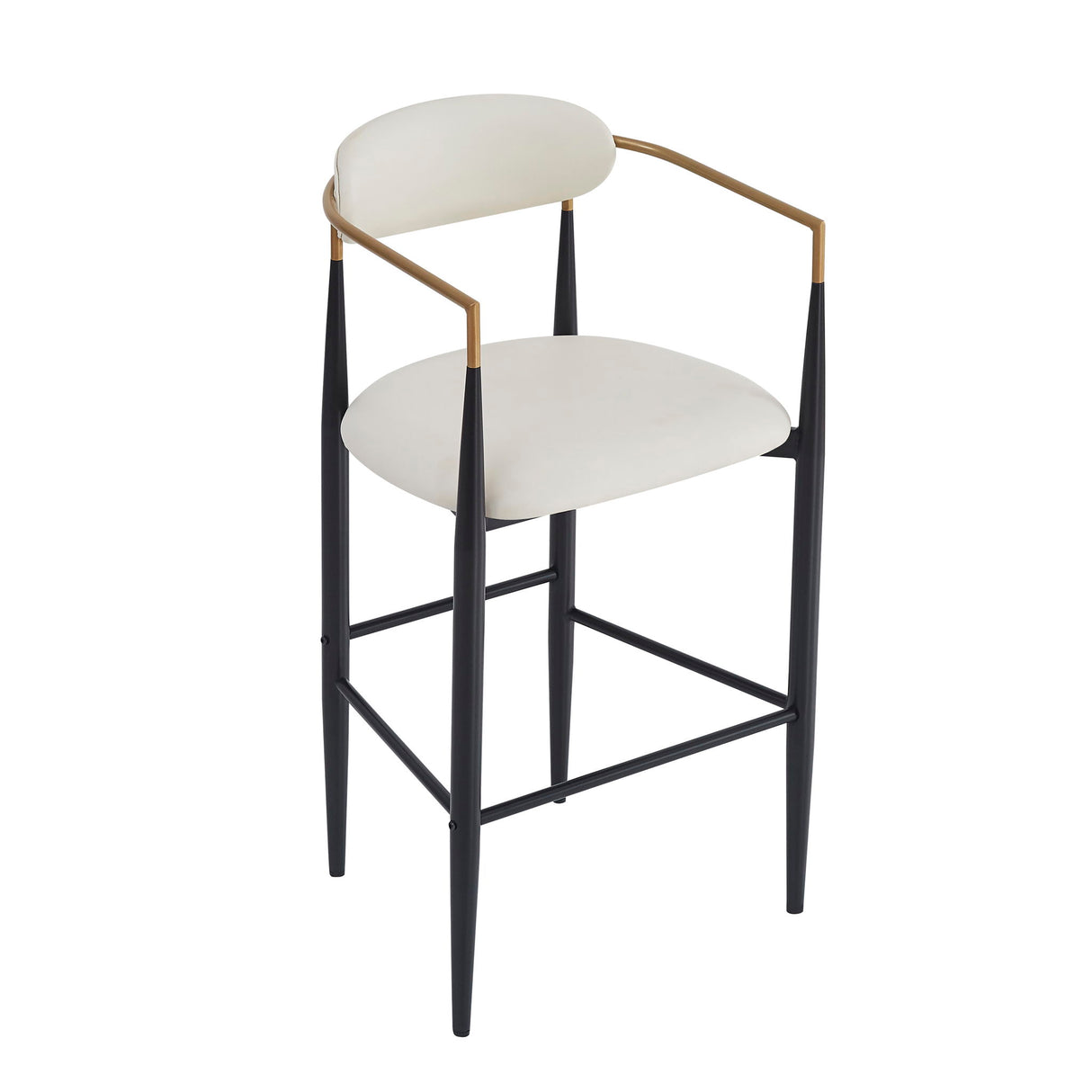 Upholstered Barstools With Back For Kitchen (Set of 2)