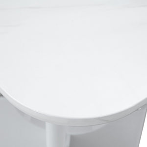 Modern Dining Table With Sleek Hollow-Out Frame And Accents