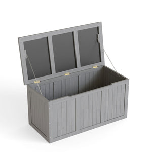 Outdoor Deck Box, Storage With Seat & Table Top