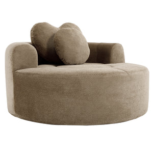Round Sofa Bed with Memory Foam Sectional Couch for Living Room