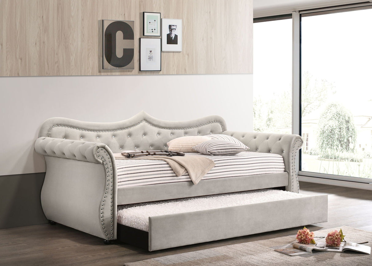 Adkins - Twin Daybed With Trundle - Beige - Best Buy Furniture