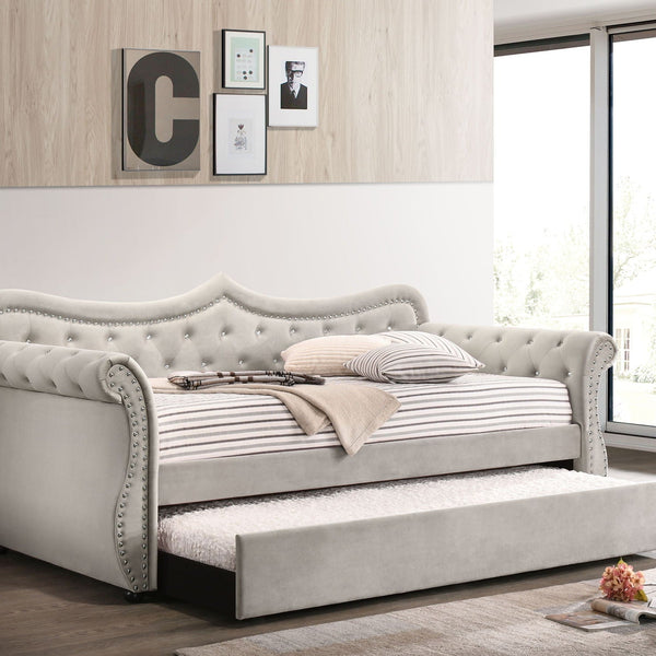 Adkins - Twin Daybed With Trundle - Beige - Best Buy Furniture