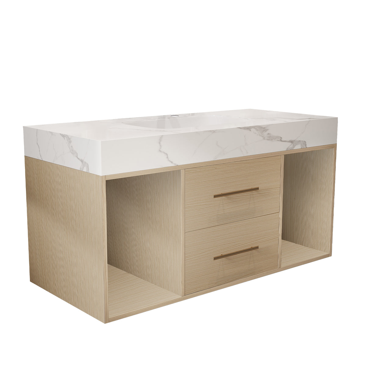 39.4" Floating Bathroom Vanity with Ceramic Sink