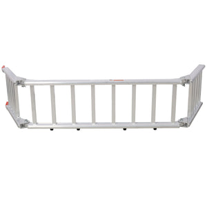 Ramp For Motorcycle / Lawn Mower / ATV, 2 In 1 Ramp And Tailgate Extender - Silver