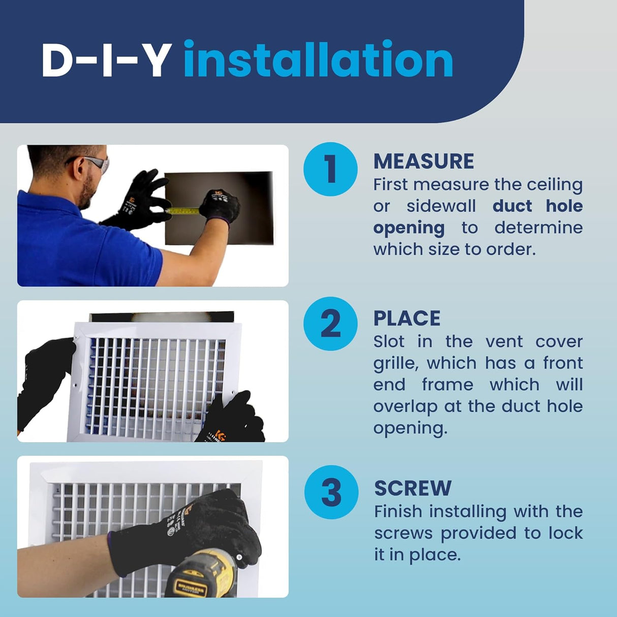 AC Register Vent Cover 8X6 Inch
