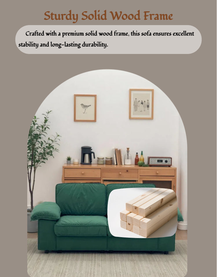 Modern Green Velvet Storage Sofa (2.5S) 78.74 Inch